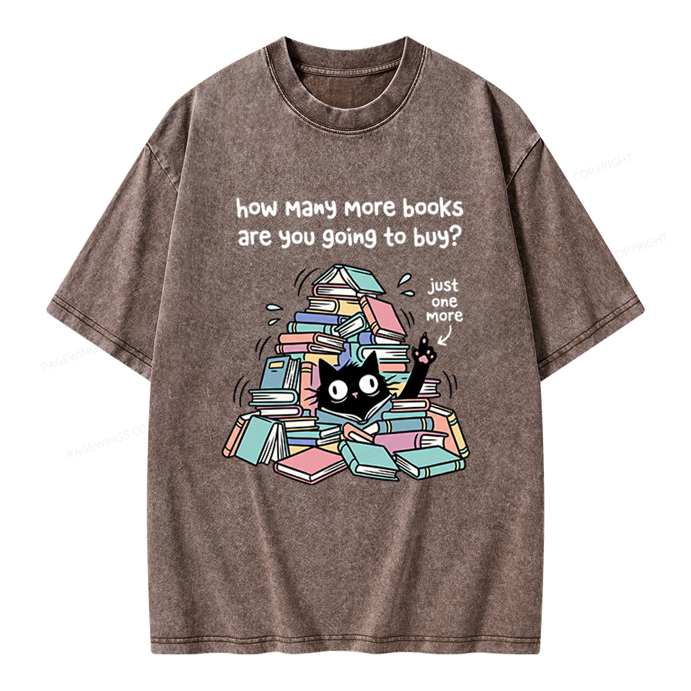 Pagewings Just One More Book Unisex Washed T-shirt
