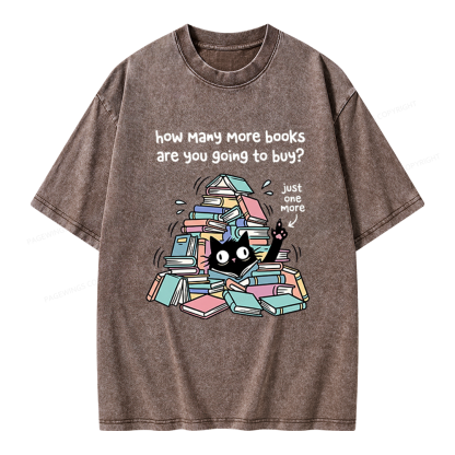 Pagewings Just One More Book Unisex Washed T-shirt