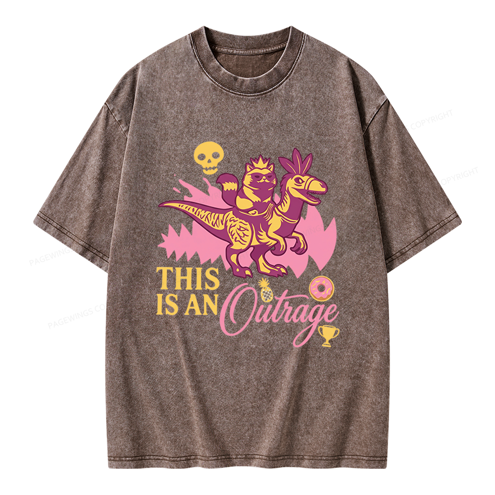 Pagewings This Is An Outrage Unisex Washed T-shirt