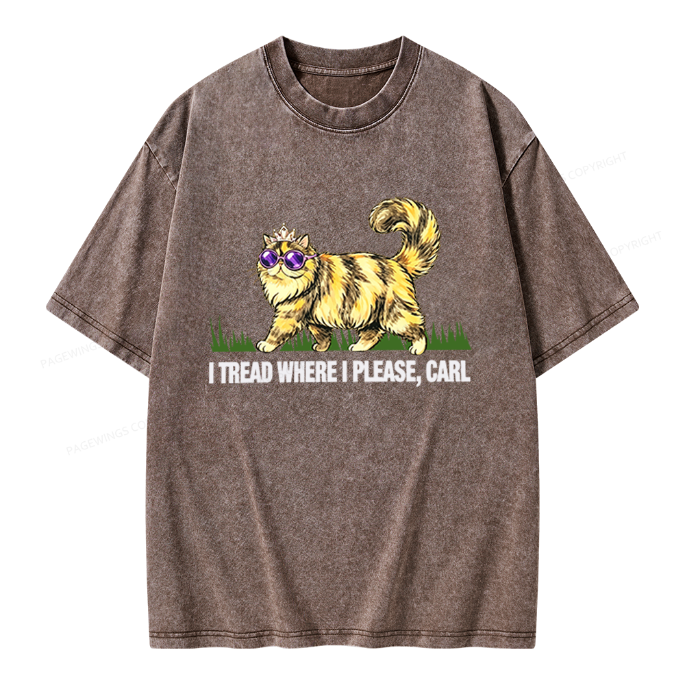 Pagewings Tread Where I Please Unisex Washed T-shirt