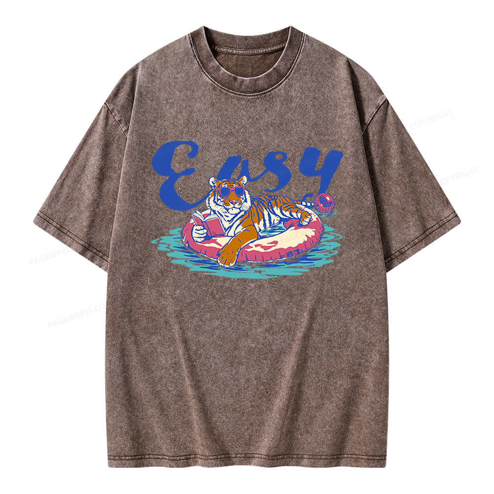 Pagewings Summer Reading Unisex Washed T-shirt