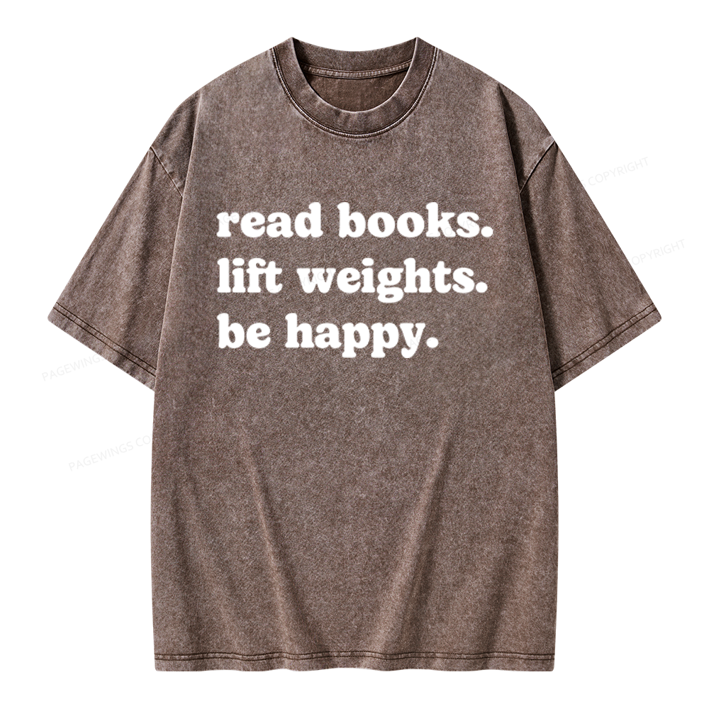 Pagewings Book Lover Gym Unisex Washed T-shirt