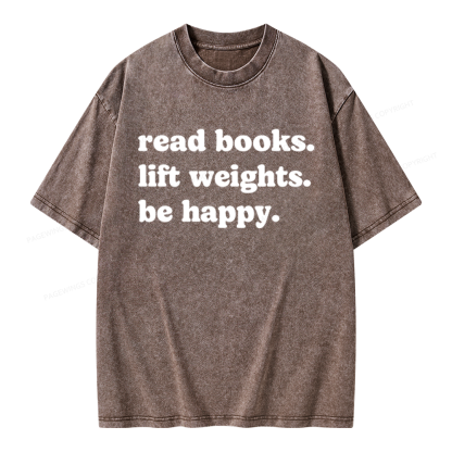 Pagewings Book Lover Gym Unisex Washed T-shirt