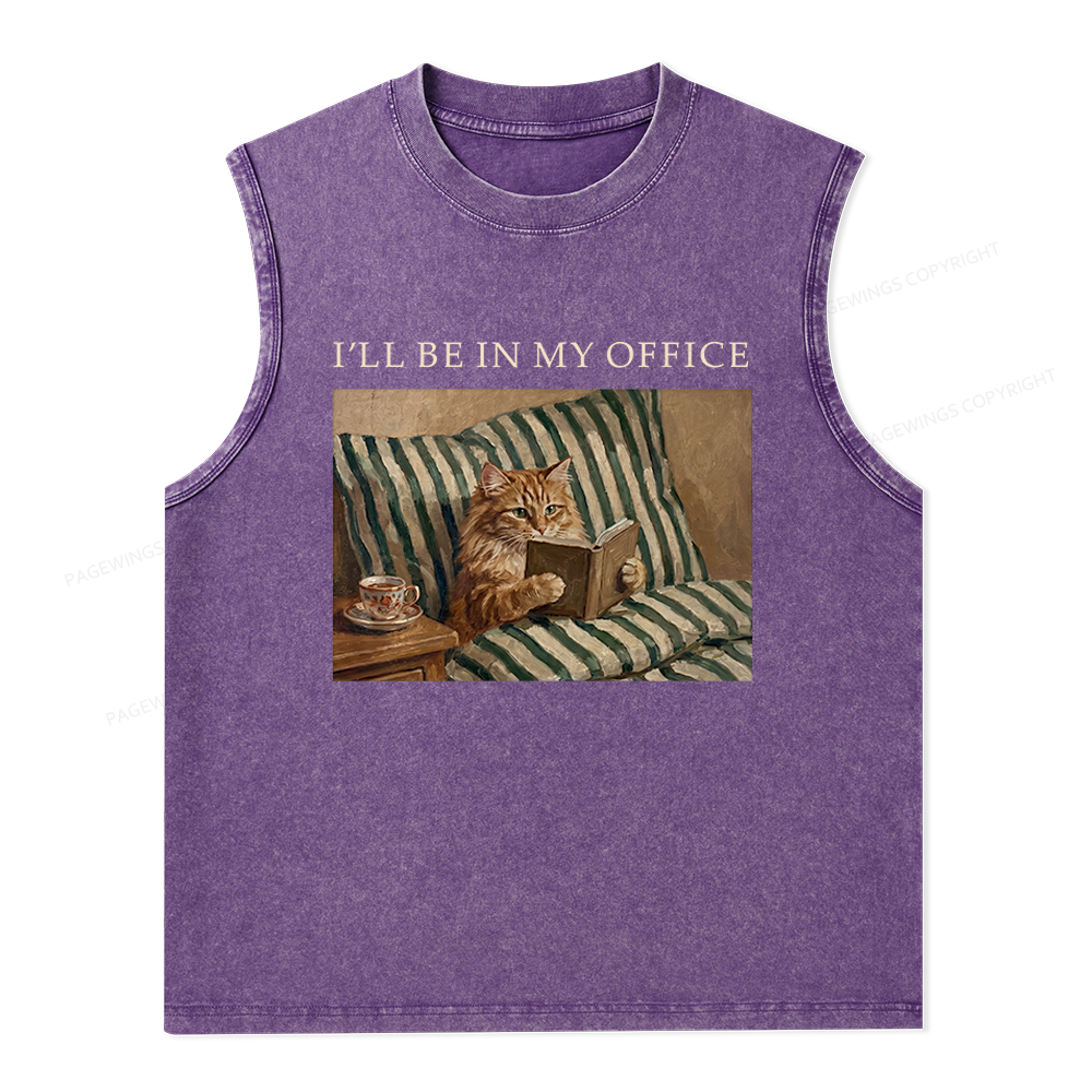 Pagewings Funny Book Lover Unisex Washed Tank Top