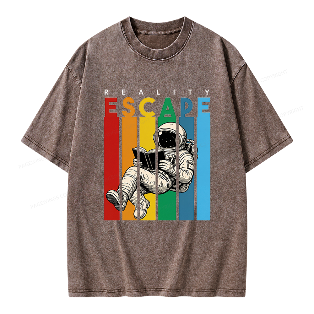 Pagewings Reality Escape Unisex Washed T-shirt