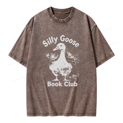 Pagewings Silly Goose Book Club Unisex Washed T-shirt