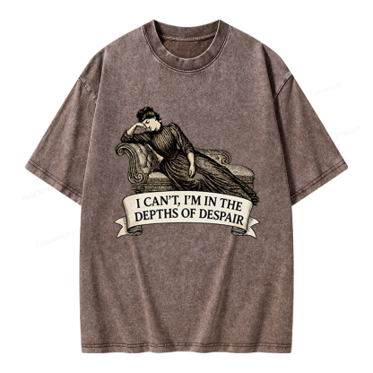 Pagewings I’m In The Depths Of Despair Unisex Washed T-shirt