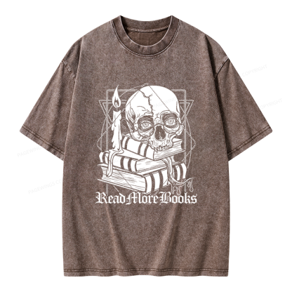 Pagewings Read More Books Unisex Washed T-shirt