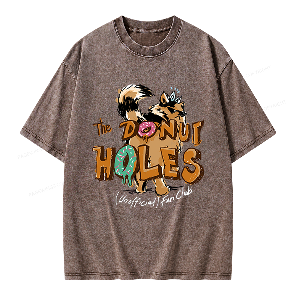 Pagewings Donut Holes Unisex Washed T-shirt