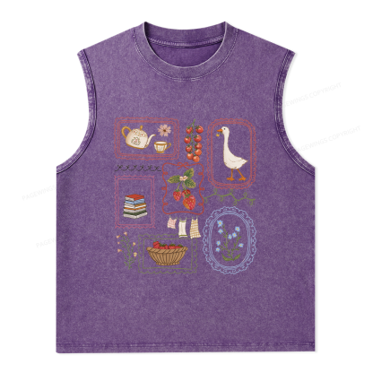 Pagewings Book Lover Unisex Washed Tank Top
