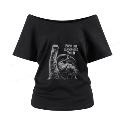 Pagewings Sci-Fi Book Lover Women Off Shoulder T-shirts