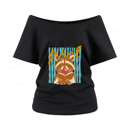 Pagewings Feral Girl Summer Women Off Shoulder T-shirts