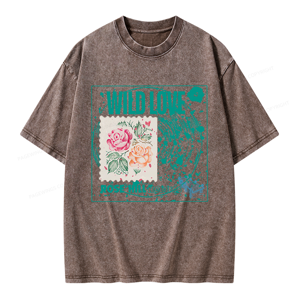 Pagewings Wild Love Unisex Washed T-shirt