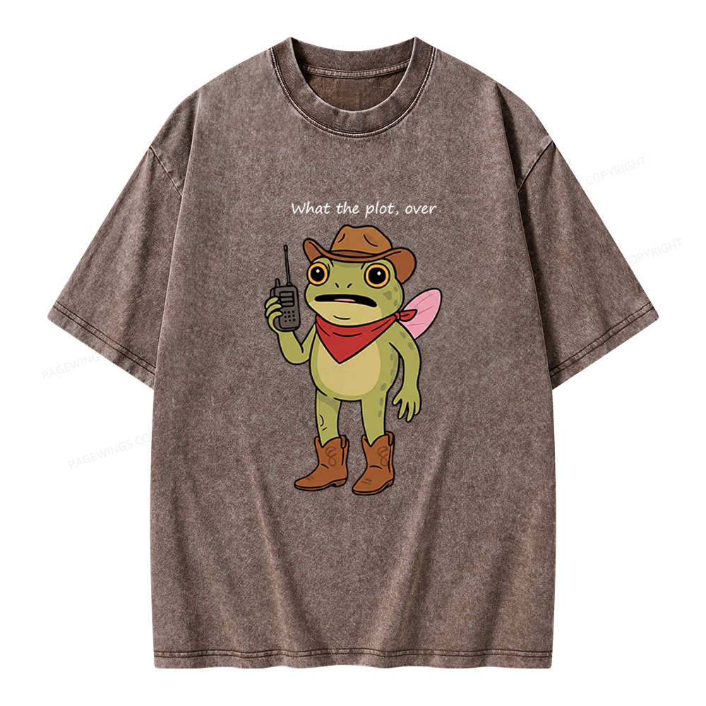 Pagewings What The Plot Unisex Washed T-shirt