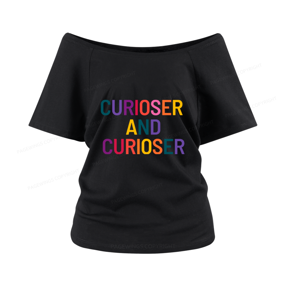 Pagewings Curioser Women Off Shoulder T-shirts