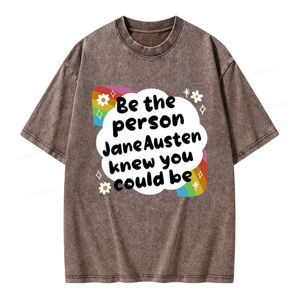 Pagewings Custom Author Name Unisex Washed T-shirt