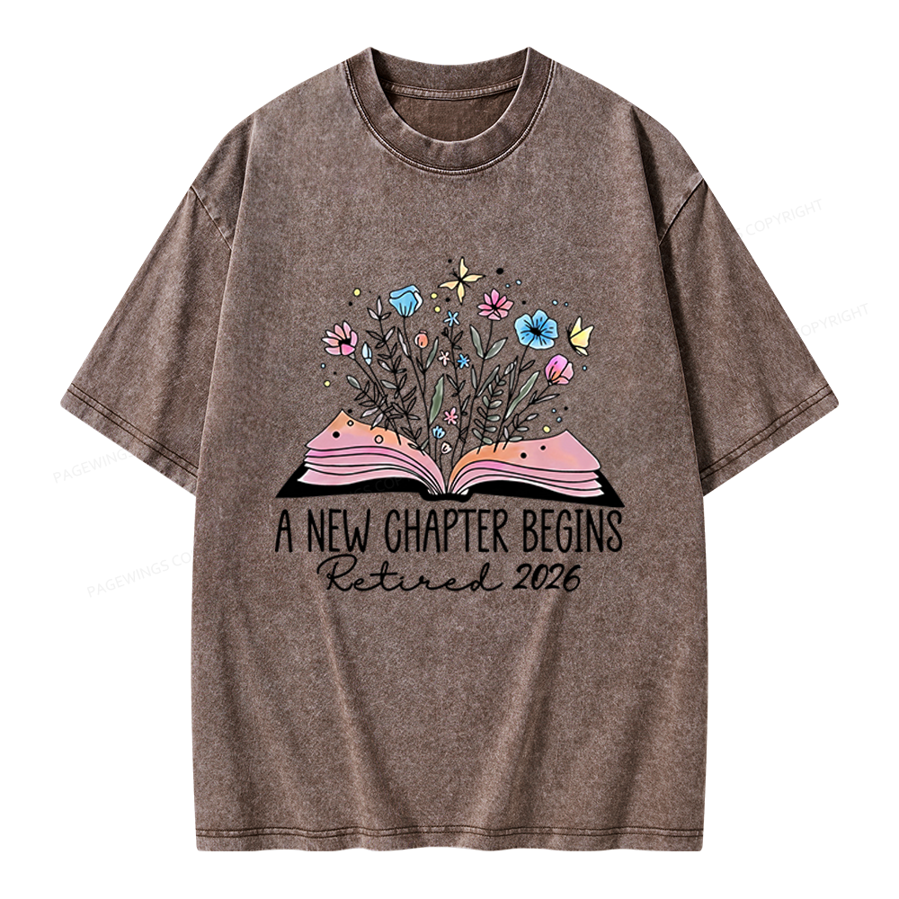 Pagewings A New Chapter Begins Unisex Washed T-shirt