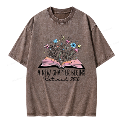 Pagewings A New Chapter Begins Unisex Washed T-shirt