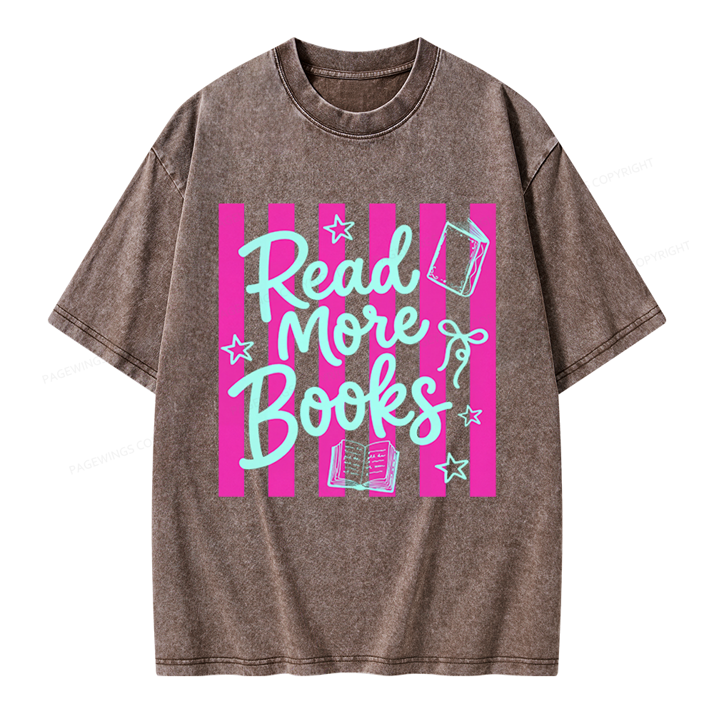 Pagewings Read More Book Unisex Washed T-shirt