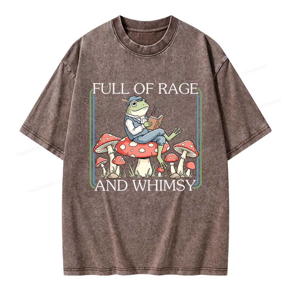 Pagewings Full Of Rage and Whimsy Unisex Washed T-shirt