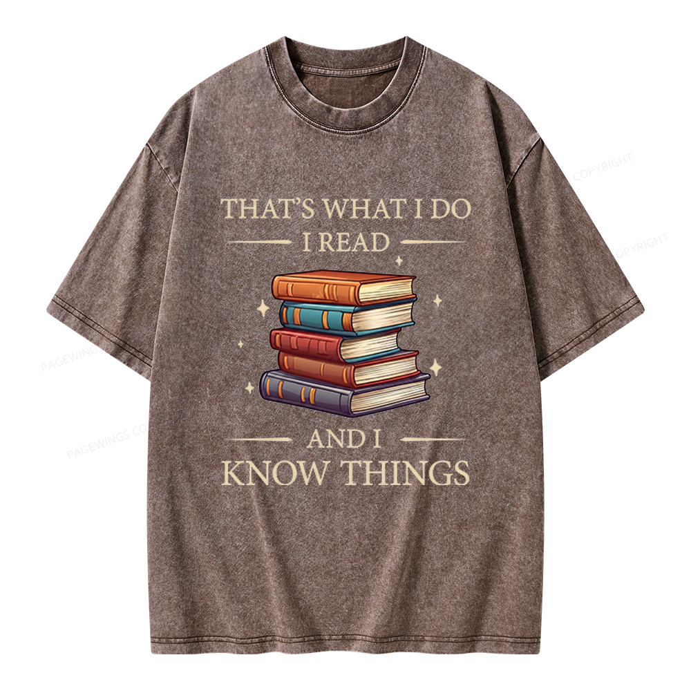 Pagewings Book Nerd Unisex Washed T-shirt