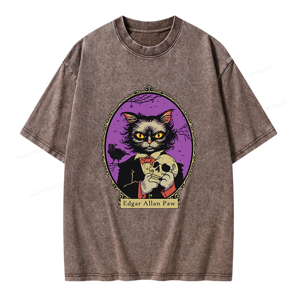 Pagewings Gothic Novel Lover Unisex Washed T-shirt