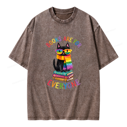Pagewings Books Are For Everyone Unisex Washed T-shirt