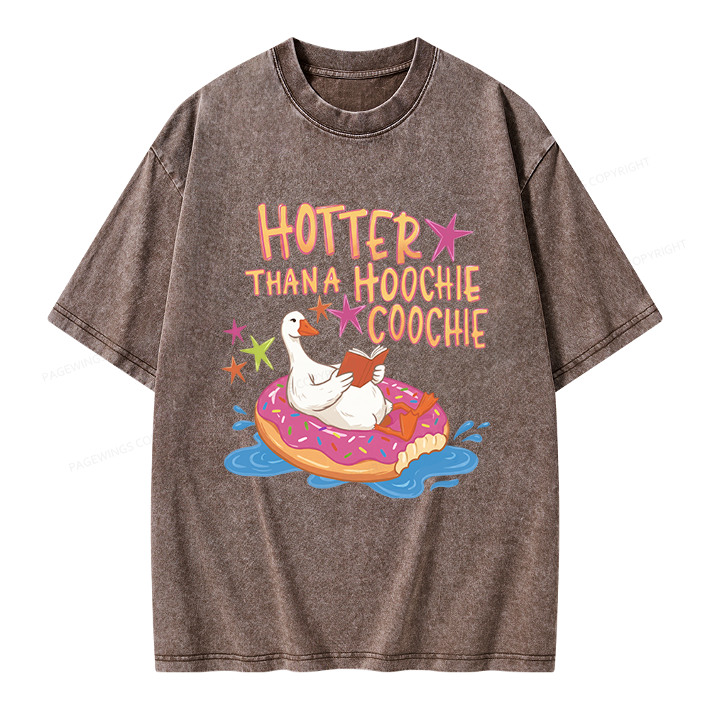 Pagewings Hotter Than a Hoochie Coochie Unisex Washed T-shirt