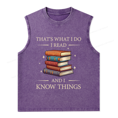 Pagewings Book Nerd Unisex Washed Tank Top