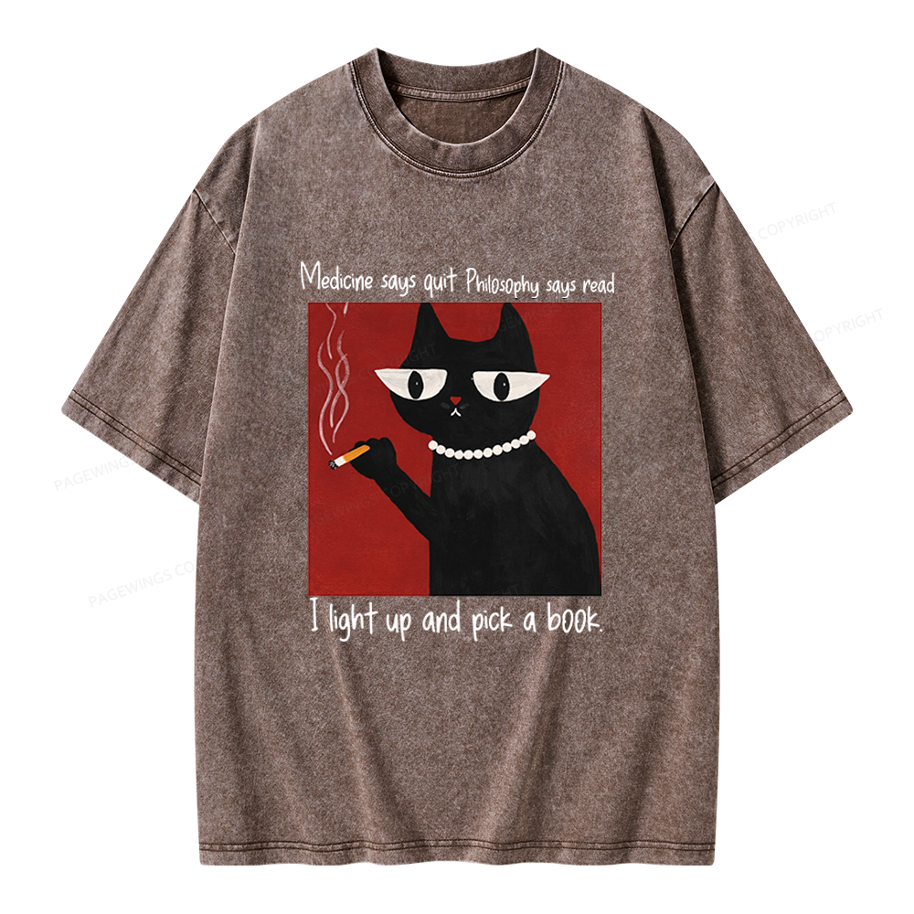 Pagewings Funny Book Unisex Washed T-shirt