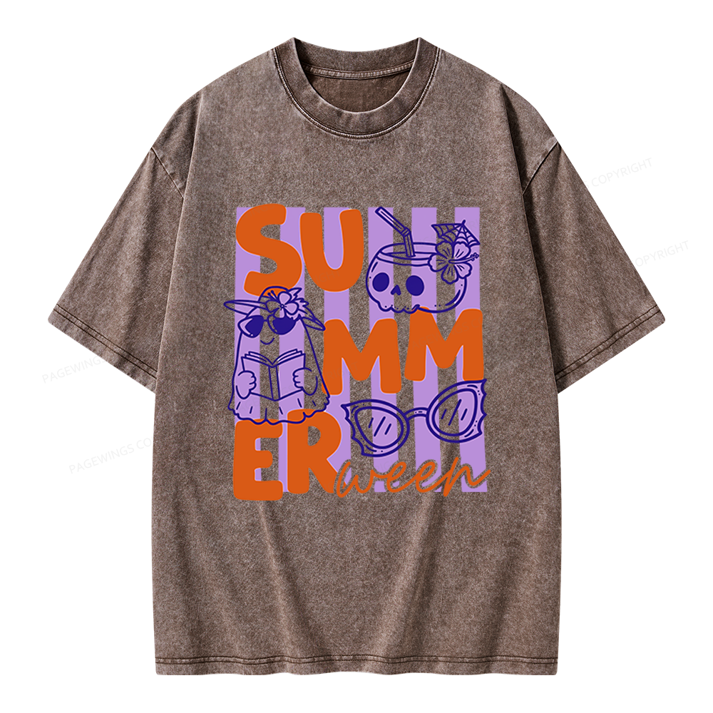 Pagewings Summerween Unisex Washed T-shirt