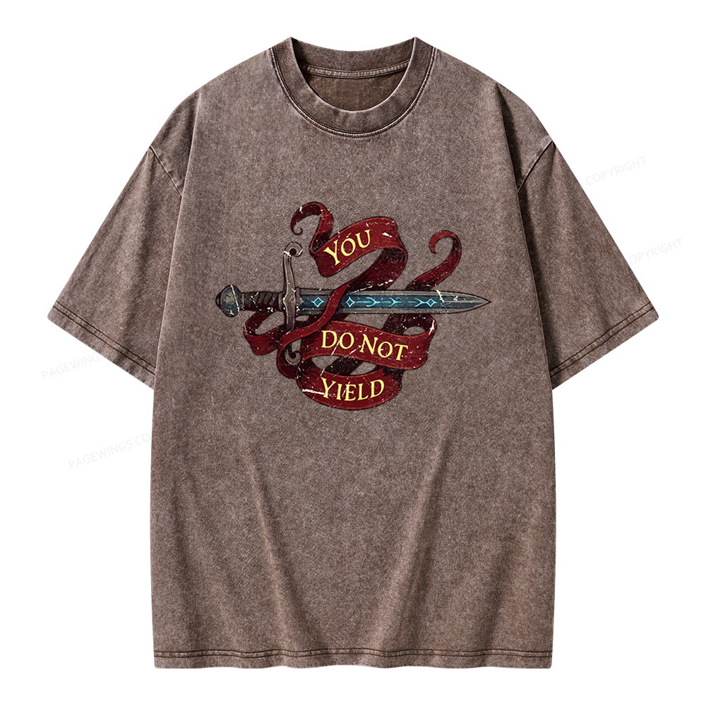 Pagewings You Do Not Yield Unisex Washed T-shirt