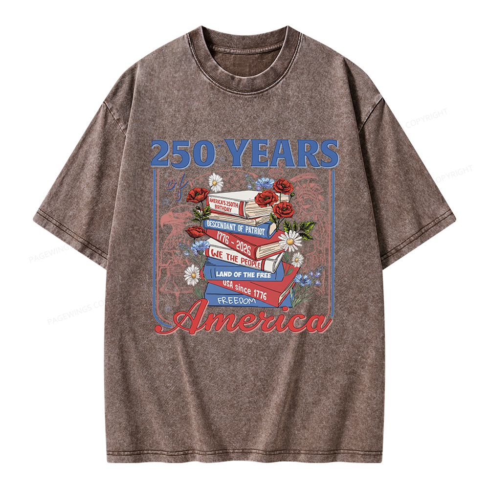 Pagewings Patriotic Reader Unisex Washed T-shirt