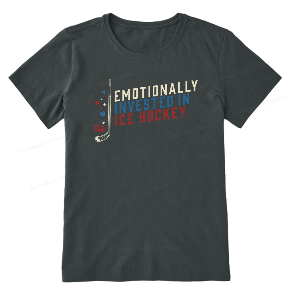 Pagewings Emotionally Invested in Ice Hockey Unisex Classic T-shirt