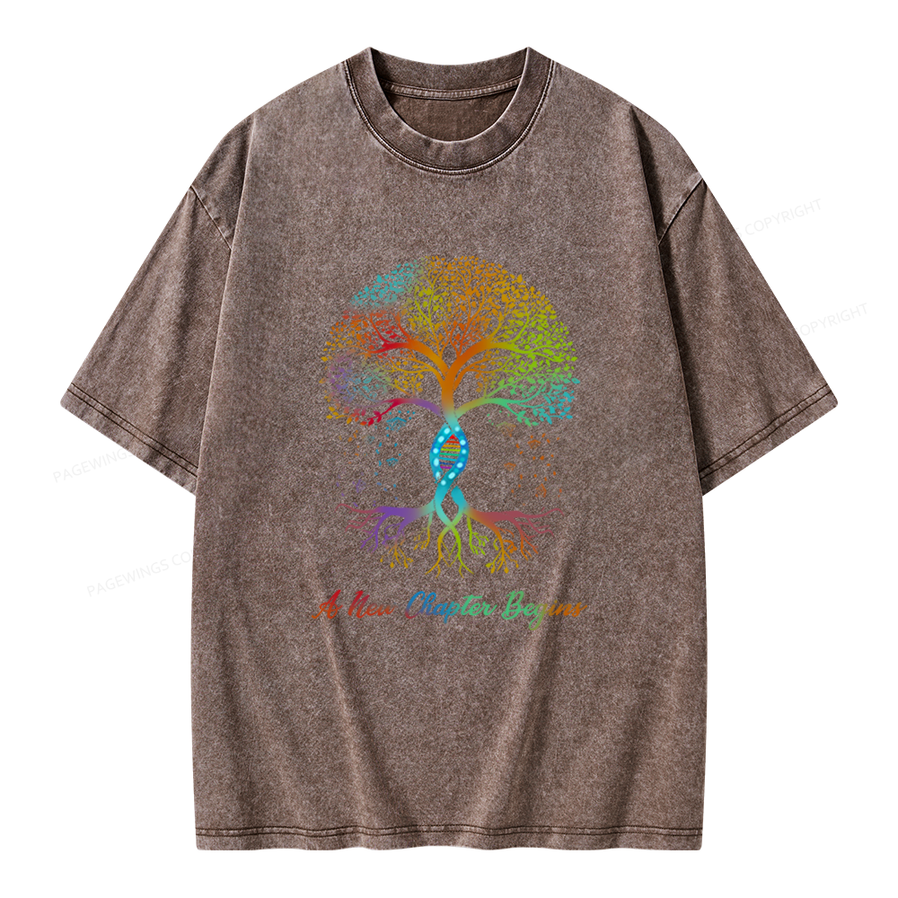 Pagewings A New Chapter Begins Unisex Washed T-shirt