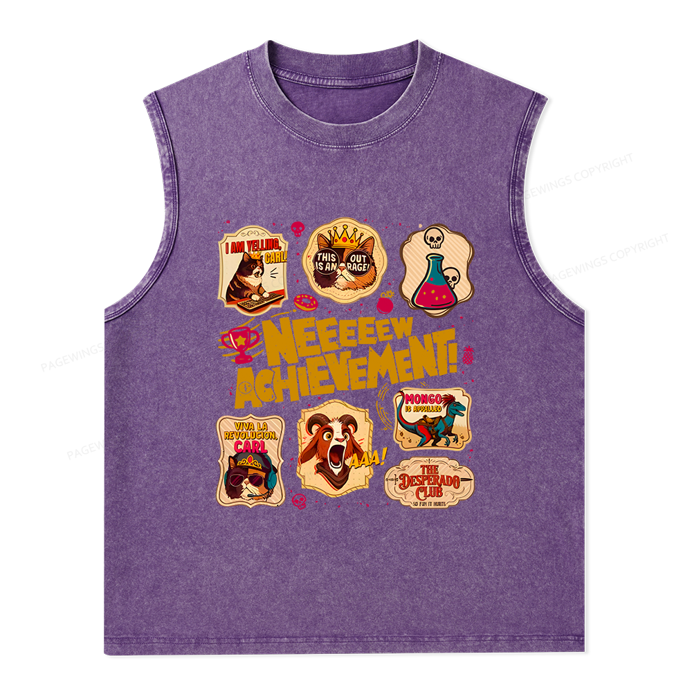 Pagewings New Achievement Unisex Washed Tank Top