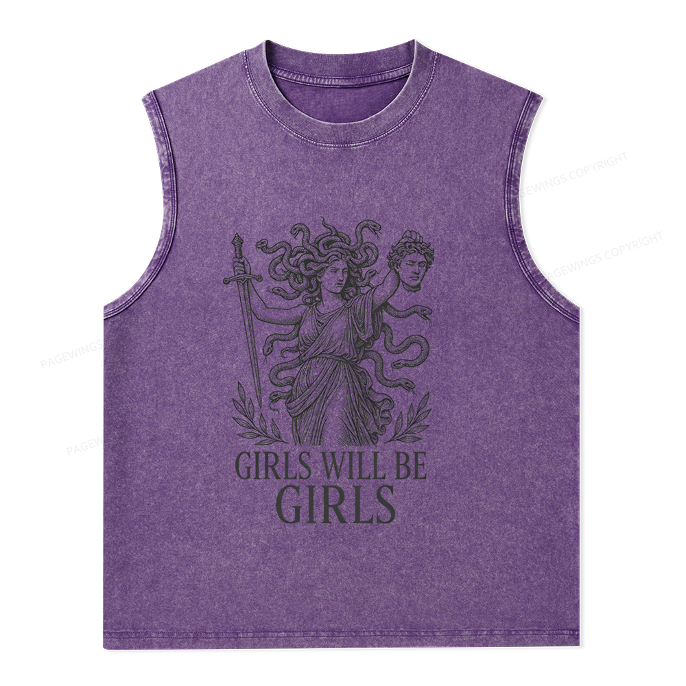 Pagewings Medusa Unisex Washed Tank Top