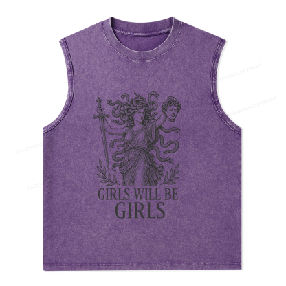 Pagewings Medusa Unisex Washed Tank Top