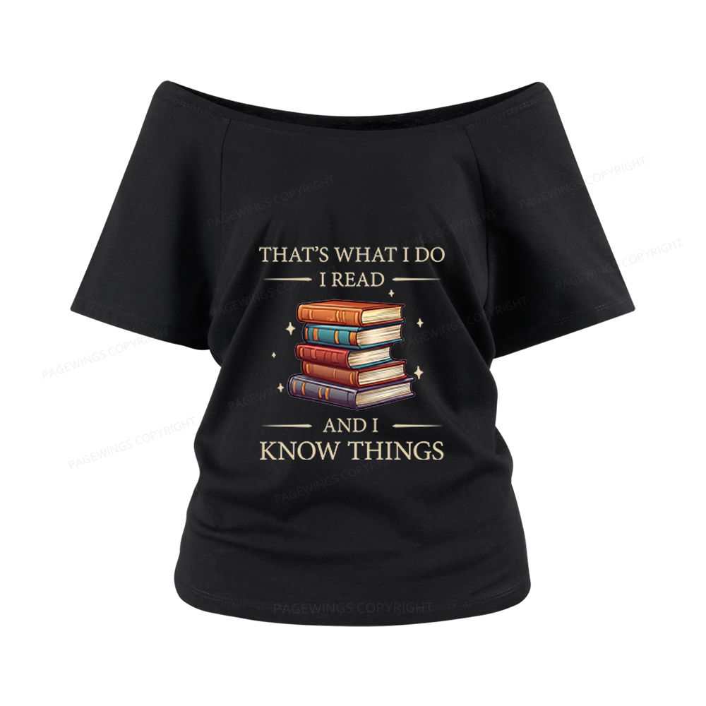 Pagewings Book Nerd Women Off Shoulder T-shirts
