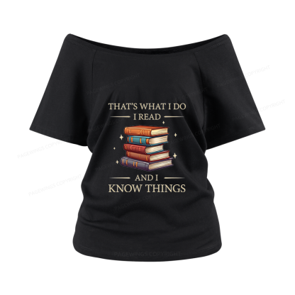 Pagewings Book Nerd Women Off Shoulder T-shirts
