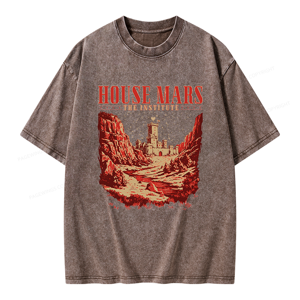 Pagewings House Mars Unisex Washed T-shirt