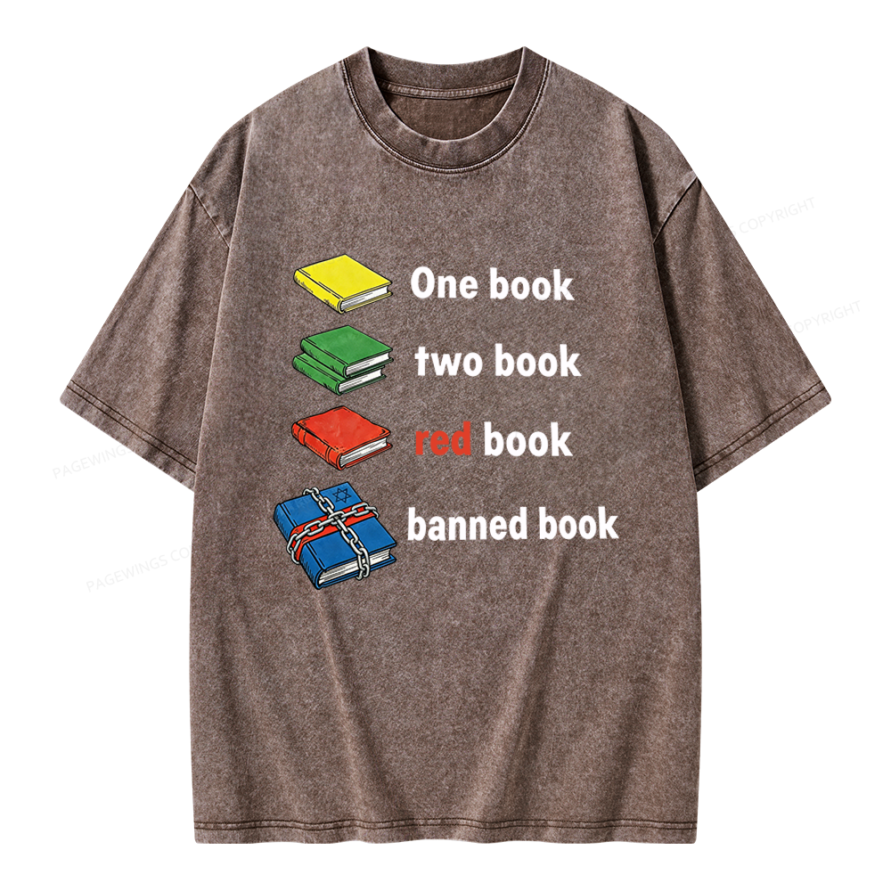 Pagewings Banned Book Unisex Washed T-shirt