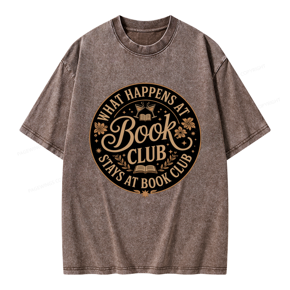 Pagewings Book Club Unisex Washed T-shirt