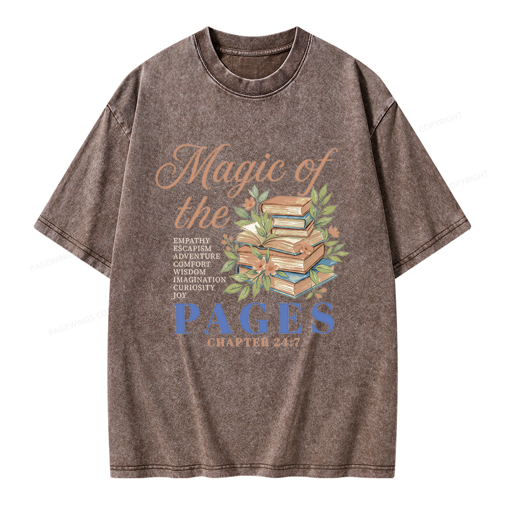 Pagewings Magic Of The Pages Unisex Washed T-shirt