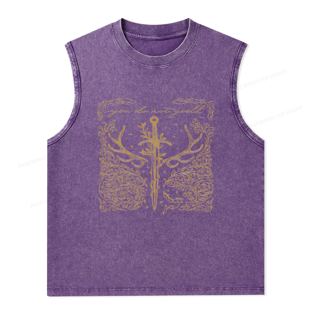 Pagewings You Do Not Yield Unisex Washed Tank Top