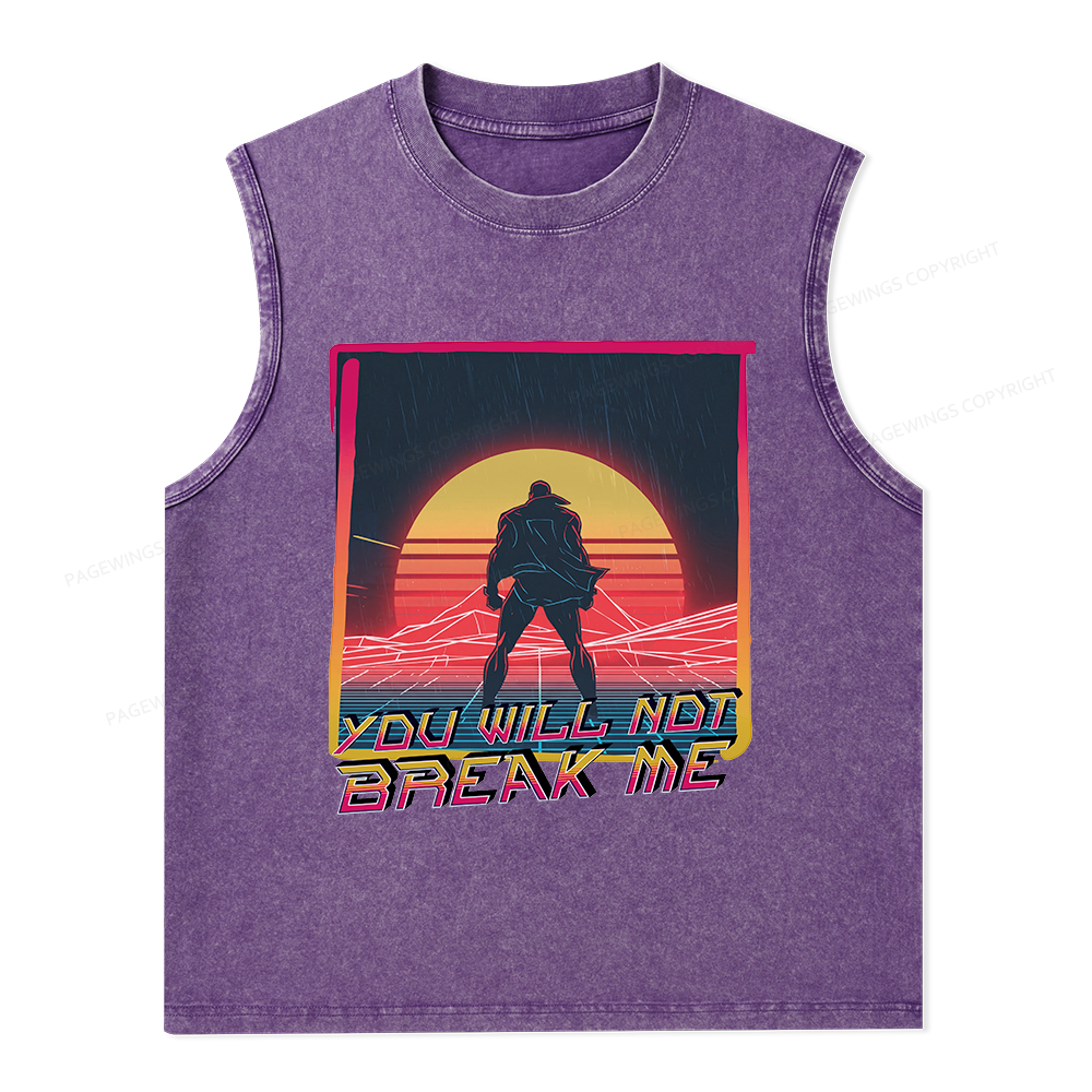 Pagewings You Will Not Break Me Unisex Washed Tank Top