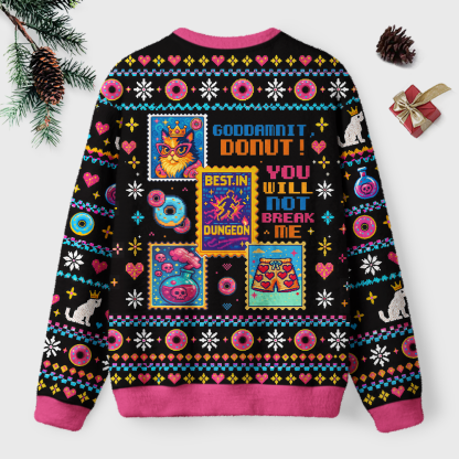 Pagewings Sci Fi Book Lover Unisex Ugly Light Knit Sweatshirt