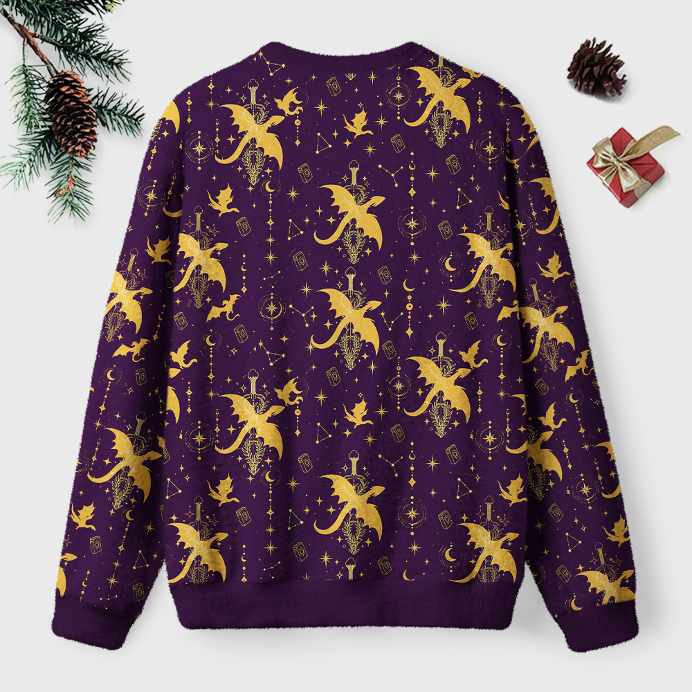 Pagewings Book Dragon Unisex Ugly Light Knit Sweatshirt