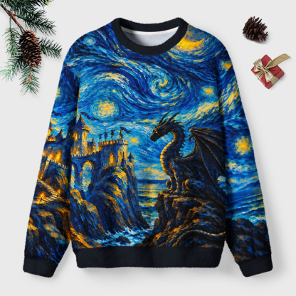 Pagewings Book Dragon Unisex Ugly Light Knit Sweatshirt