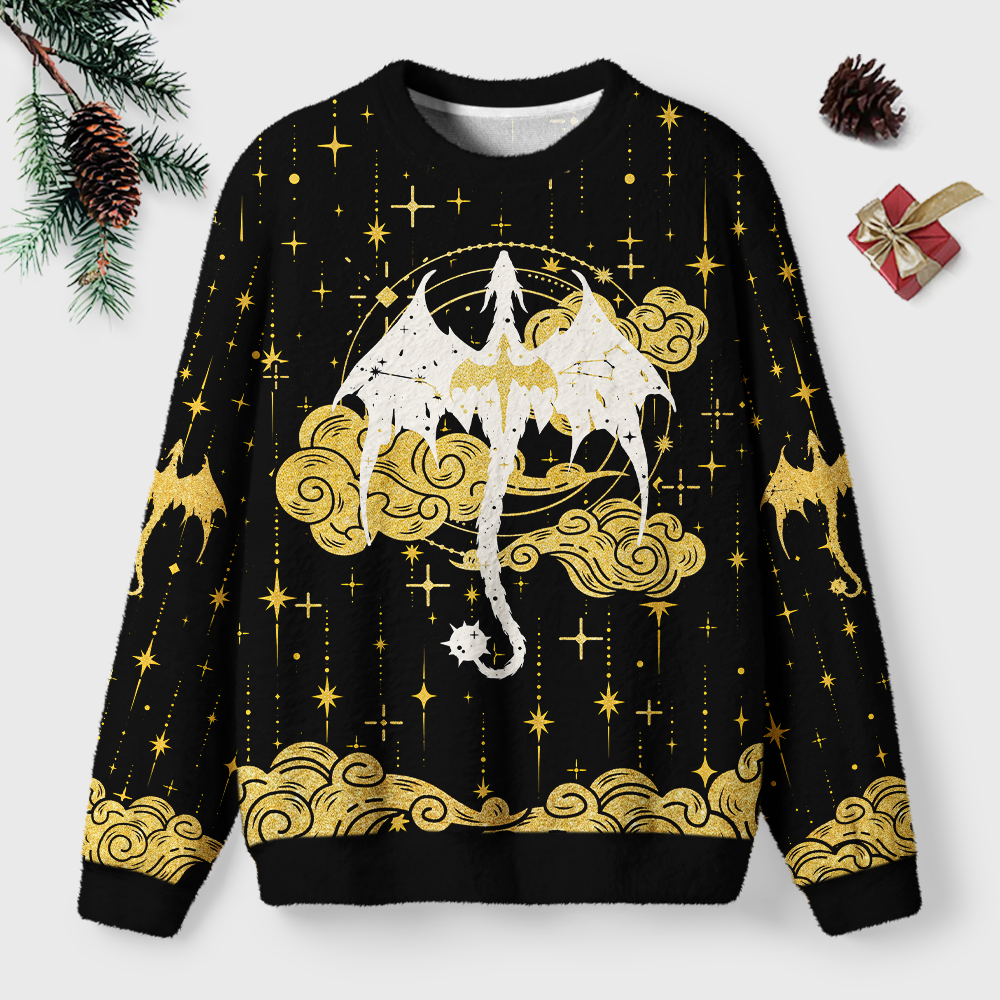 Pagewings Book Dragon Unisex Ugly Light Knit Sweatshirt